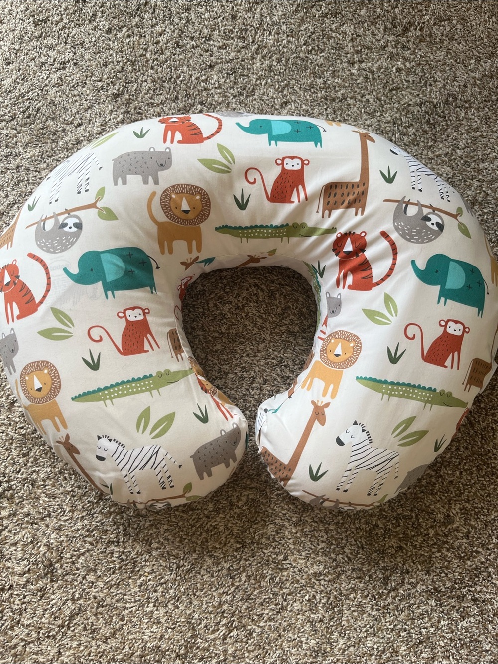 Boppy Pillow - Jungle Animals Removable Cover